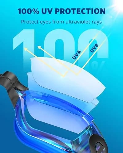 Aegend Swim Goggles No Leaking Full Protection Adult Youth with Mirrored Lenses thumbnail 2
