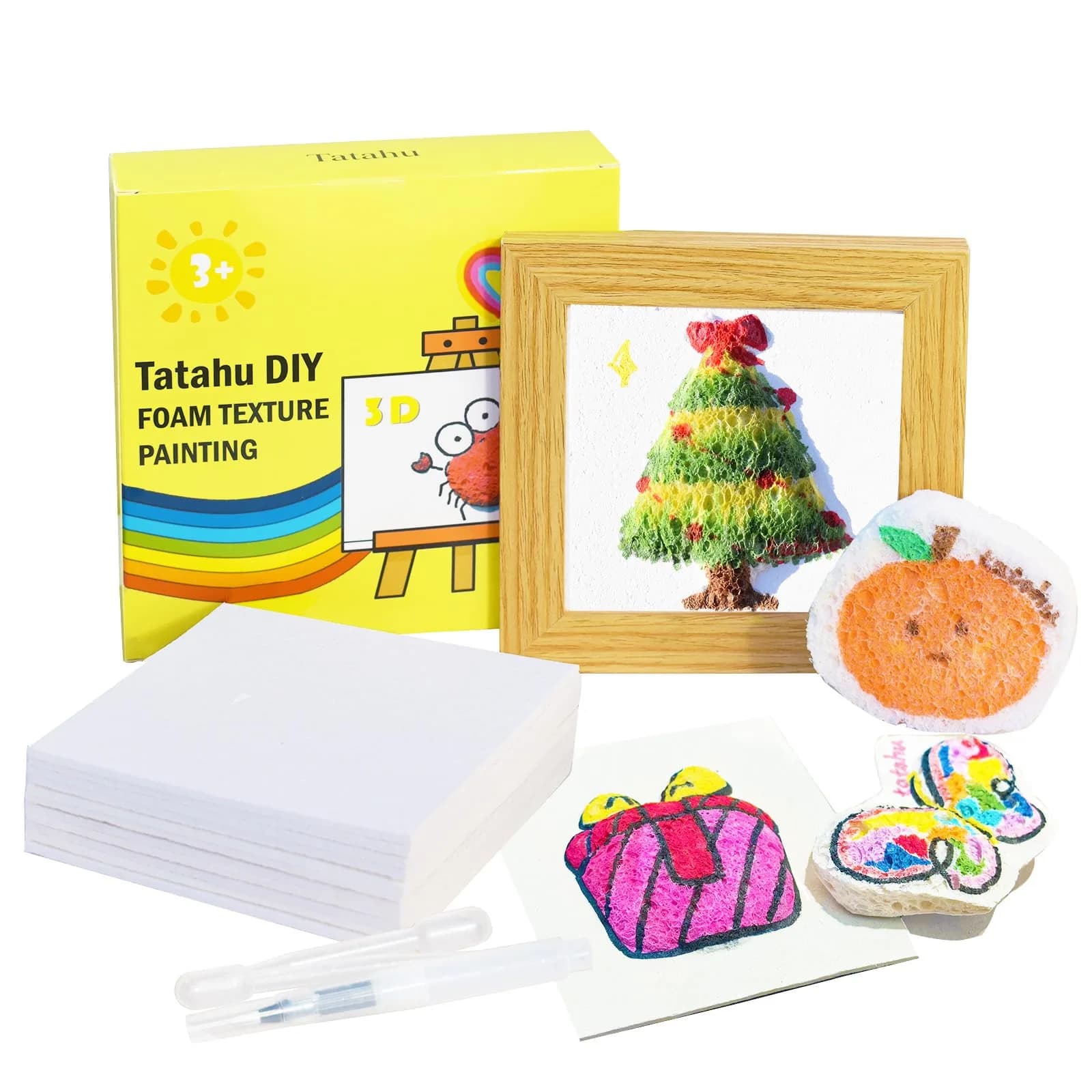 Tatahu Art & Craft Kit - 3D Foam Texture Paper Set for DIY Art, 4"x4" | Creative Craft Supplies — Paper Craft Kit