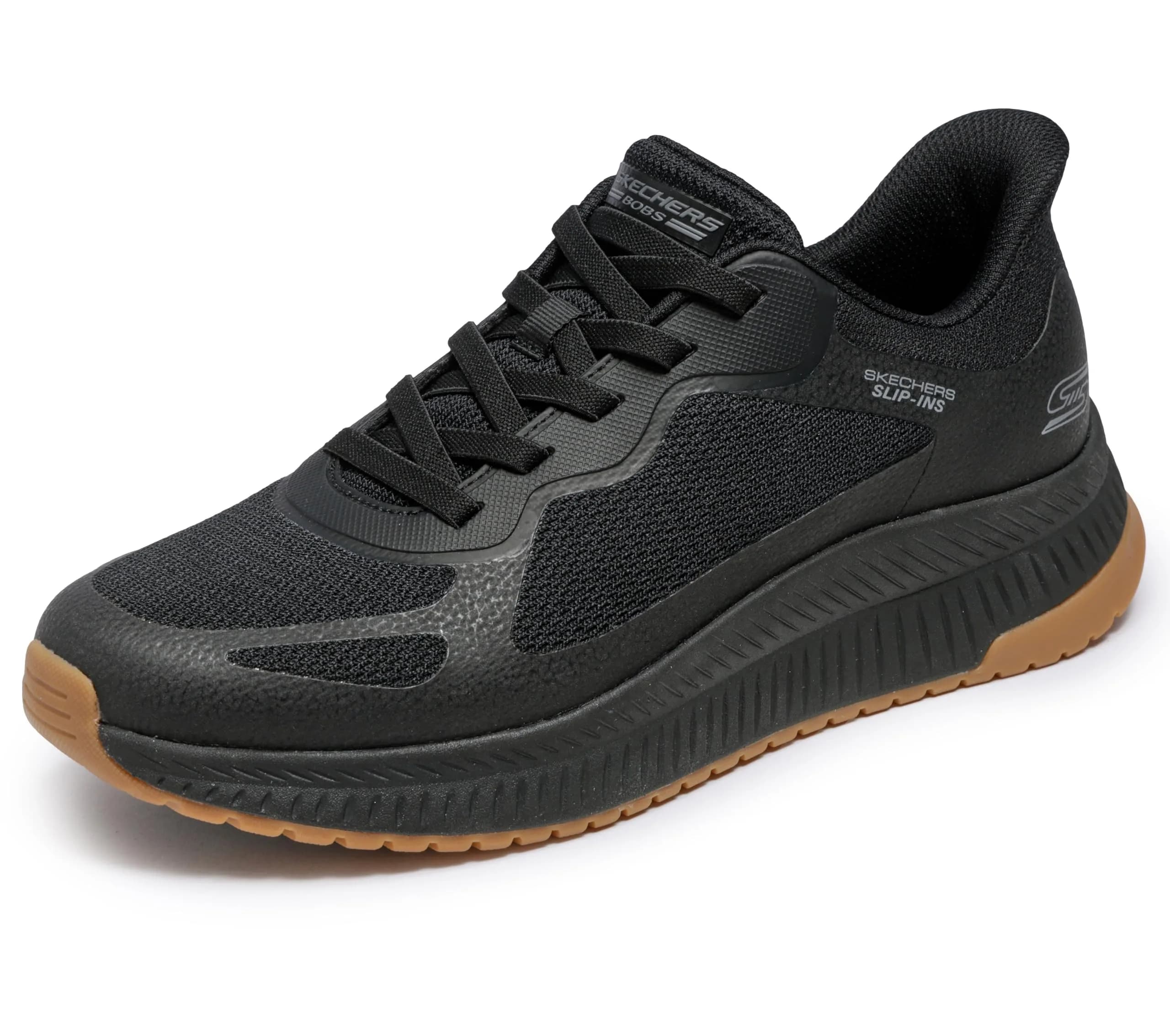 Skechers Hands Free Slip-ins - Bobs Sport Squad Chaos 4, BBK, 10 W | Athletic Slip-On Sneakers for Men - main product image