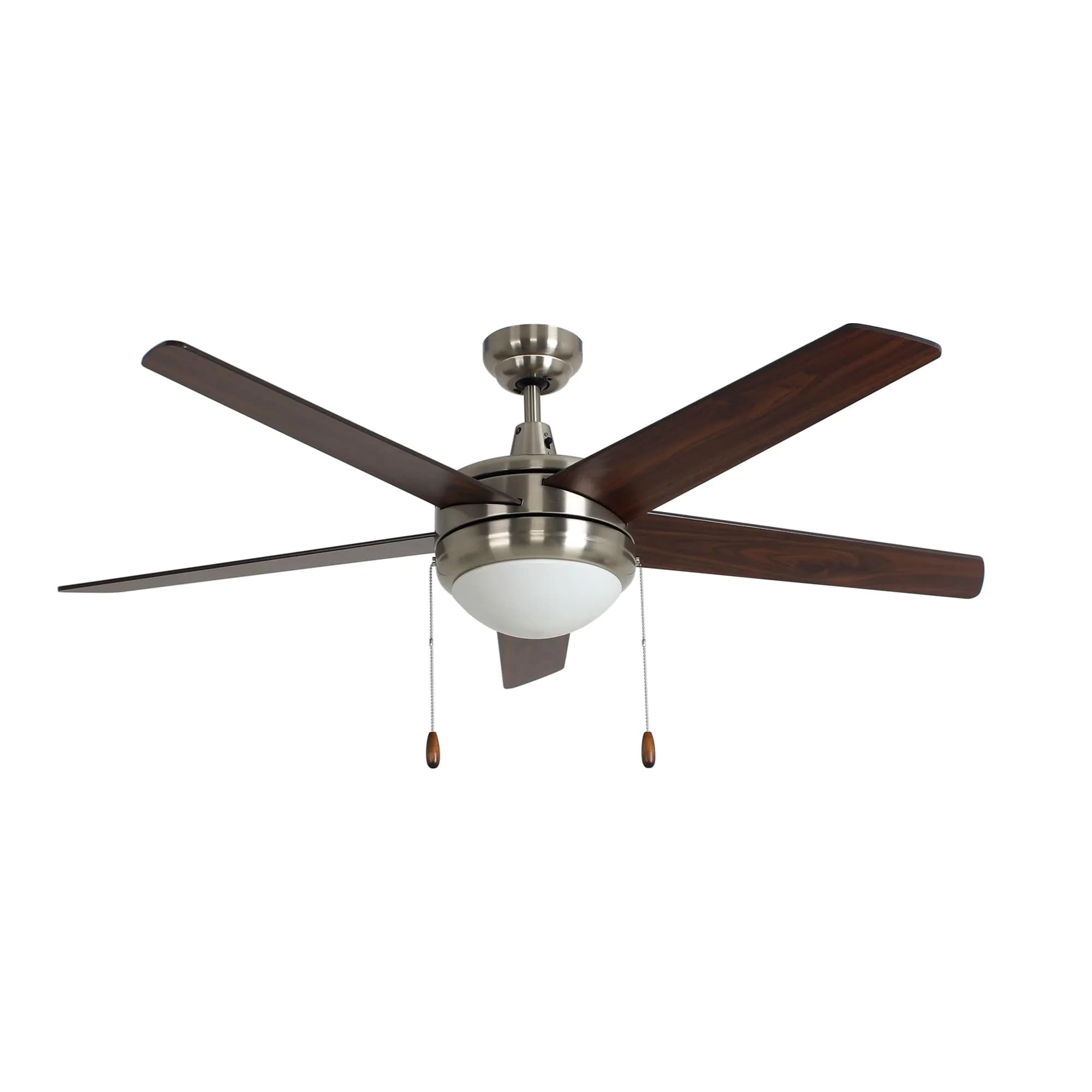 RP Lighting Eupora IV 52-Inch5 Blade Indoor Ceiling Fan Walnut | Reversible AC Motor, LED Light Kit - main product image