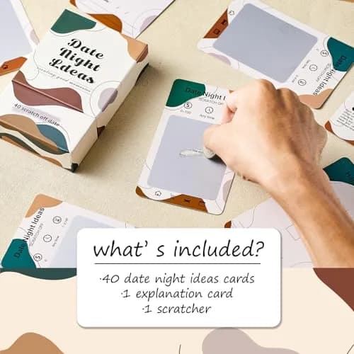 VUNCESSIN 40 Scratch Off Date Night Ideas Cards Coffee Mood | Romantic & Adventurous Couples Games Gifts thumbnail 6