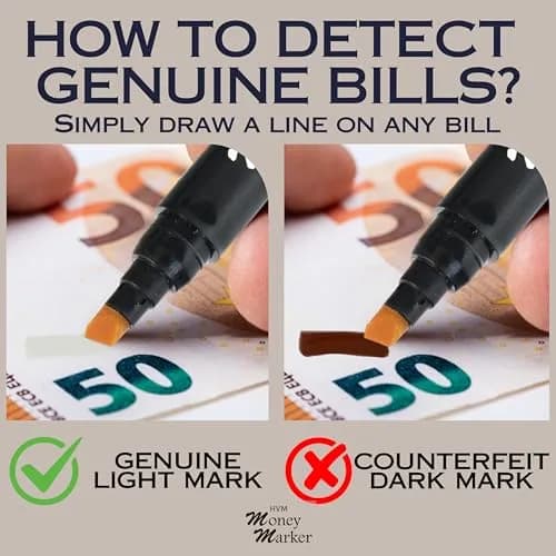 HVM Counterfeit Money Detector Pen 18 Pack | Detect Fake Bills with Special Ink thumbnail 3