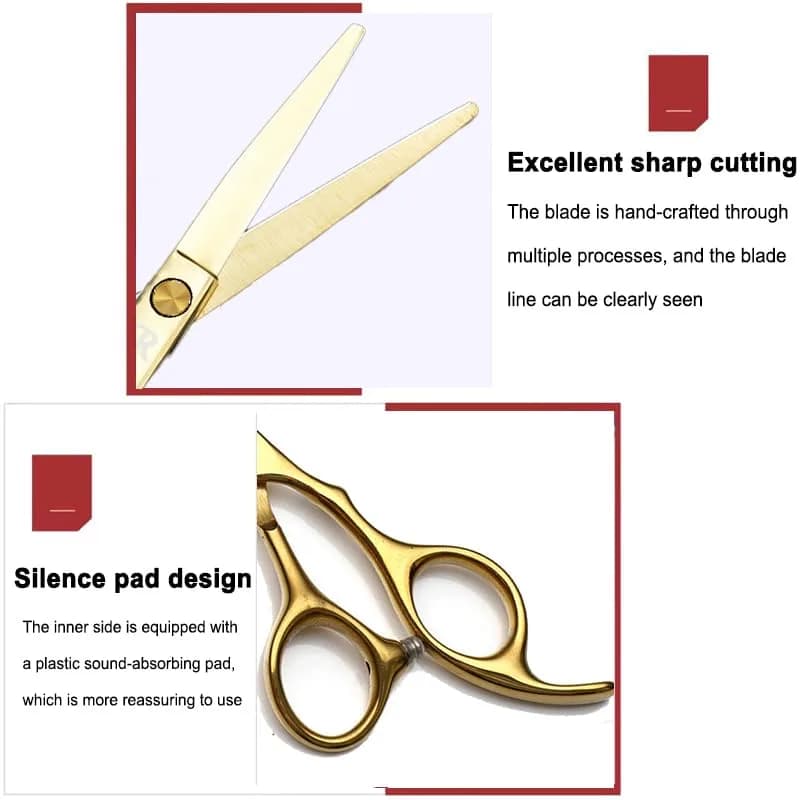 JAVENPROLIU Professional Hair Cutting Shears 6 Inch Gold | Sharp Blades for Salon & Home Use thumbnail 5