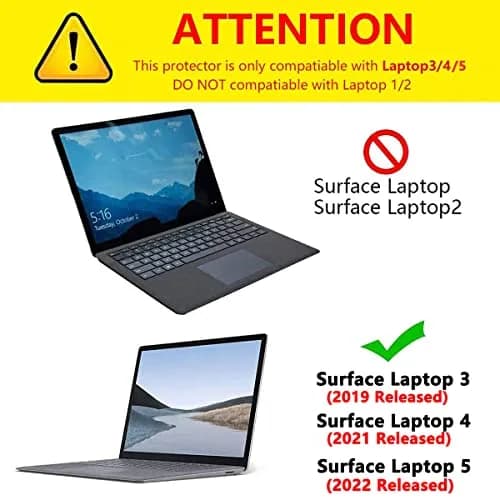 xisiciao Full Size Keyboard Palm Rest Protector for Microsoft Surface Laptop 3/4/5 (Burgundy) | Scratch-Resistant PVC Vinyl Decal thumbnail 2