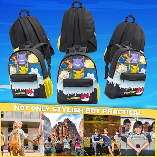 Pokémon Kids Anime Backpack, 40 cm (15.7 x 12.2 x 3.9 inches) | Pikachu & Friends School Bag thumbnail 3