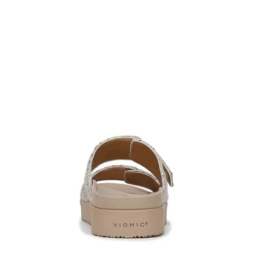 Vionic Women's Riviera Slide Sandals Skipper Blue/Gold 7.5 Wide | Built-in VIO MOTION Technology Arch Support thumbnail 10