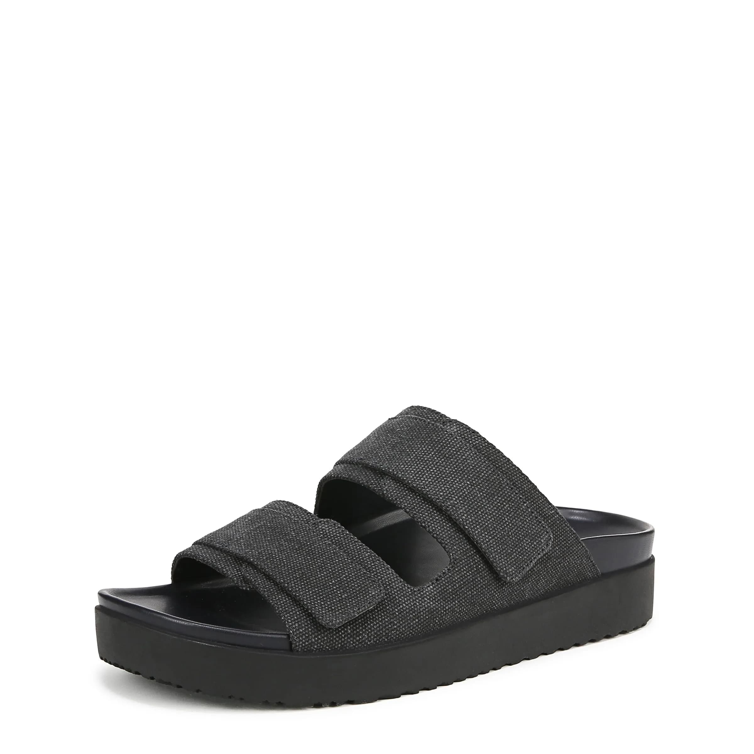 Vionic Riviera Slide Sandals Black 9.5 M | Contoured Arch Support & Cushioning - main product image