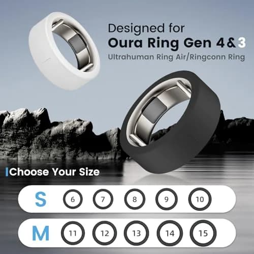 sylacor Ring Cover for Oura Ring Gen 4/3 & Samsung Galaxy Ring, 8-Pack Silicone, Adjustable Size thumbnail 2