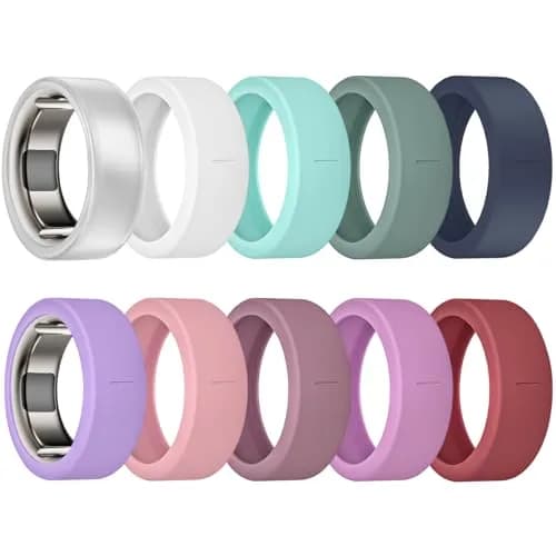 sylacor 10 Pack Ring Cover Compatible with Oura Ring Gen 4/3, Samsung Galaxy Ring | Lightweight Silicone Protector thumbnail 1