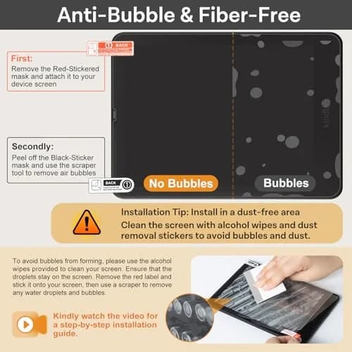 CoBak 3 Pack Screen Protector for 7" Kindle Paperwhite (2024) & Colorsoft | Anti-Glare, Full Coverage, 97% Clarity thumbnail 4