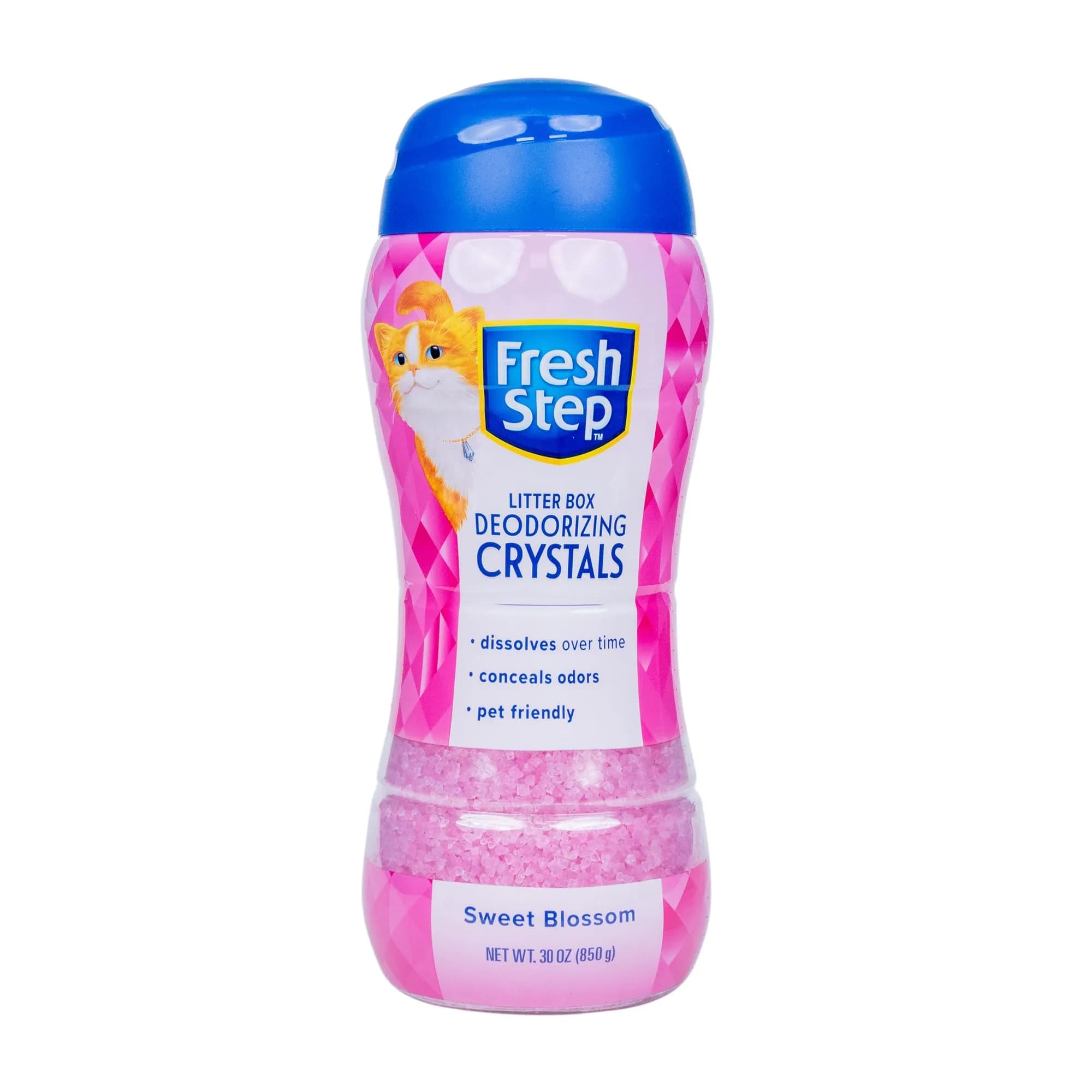 Fresh Step Cat Litter Crystals 30 Oz | Odor Neutralizer with Sweet Blossom Scent for Multi Cat Homes