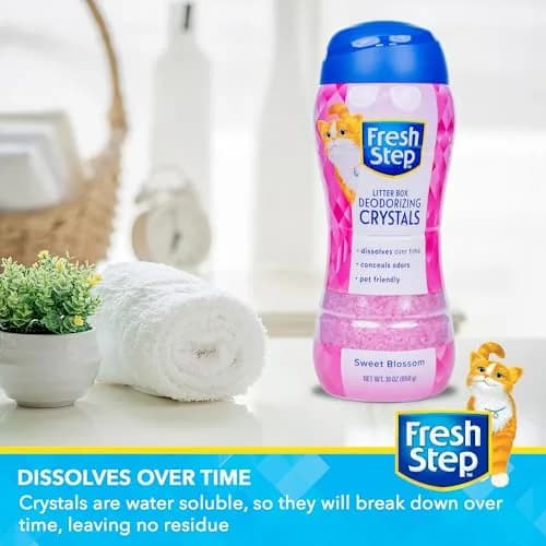 Fresh Step Cat Litter Crystals 30 Oz | Odor Neutralizer with Sweet Blossom Scent for Multi Cat Homes thumbnail 4