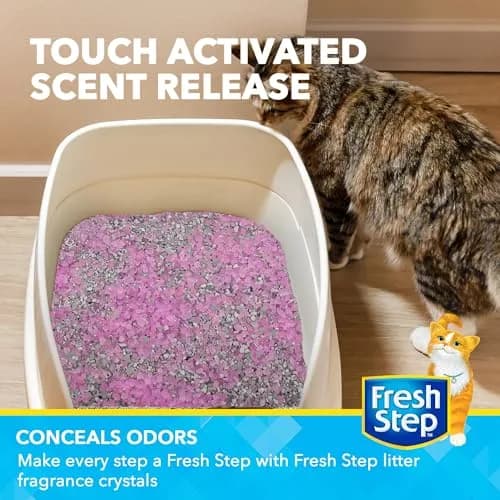 Fresh Step Cat Litter Crystals 30 Oz | Odor Neutralizer with Sweet Blossom Scent for Multi Cat Homes thumbnail 3