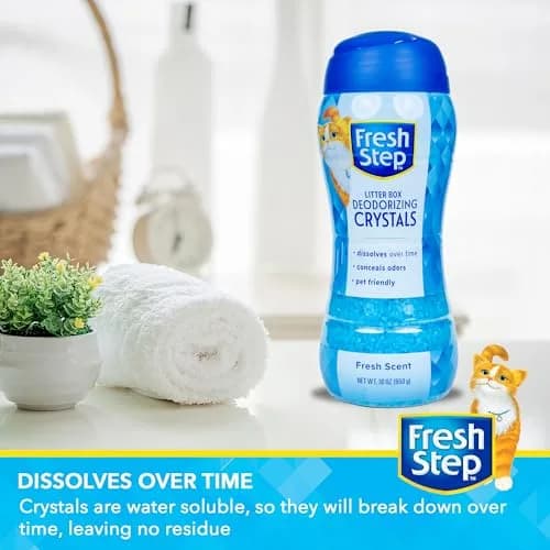 Fresh Step Cat Litter Crystals Deodorizer, Fresh Scent, 850g (30 Ounce) | Non-Toxic Odor Neutralizing Crystals thumbnail 4