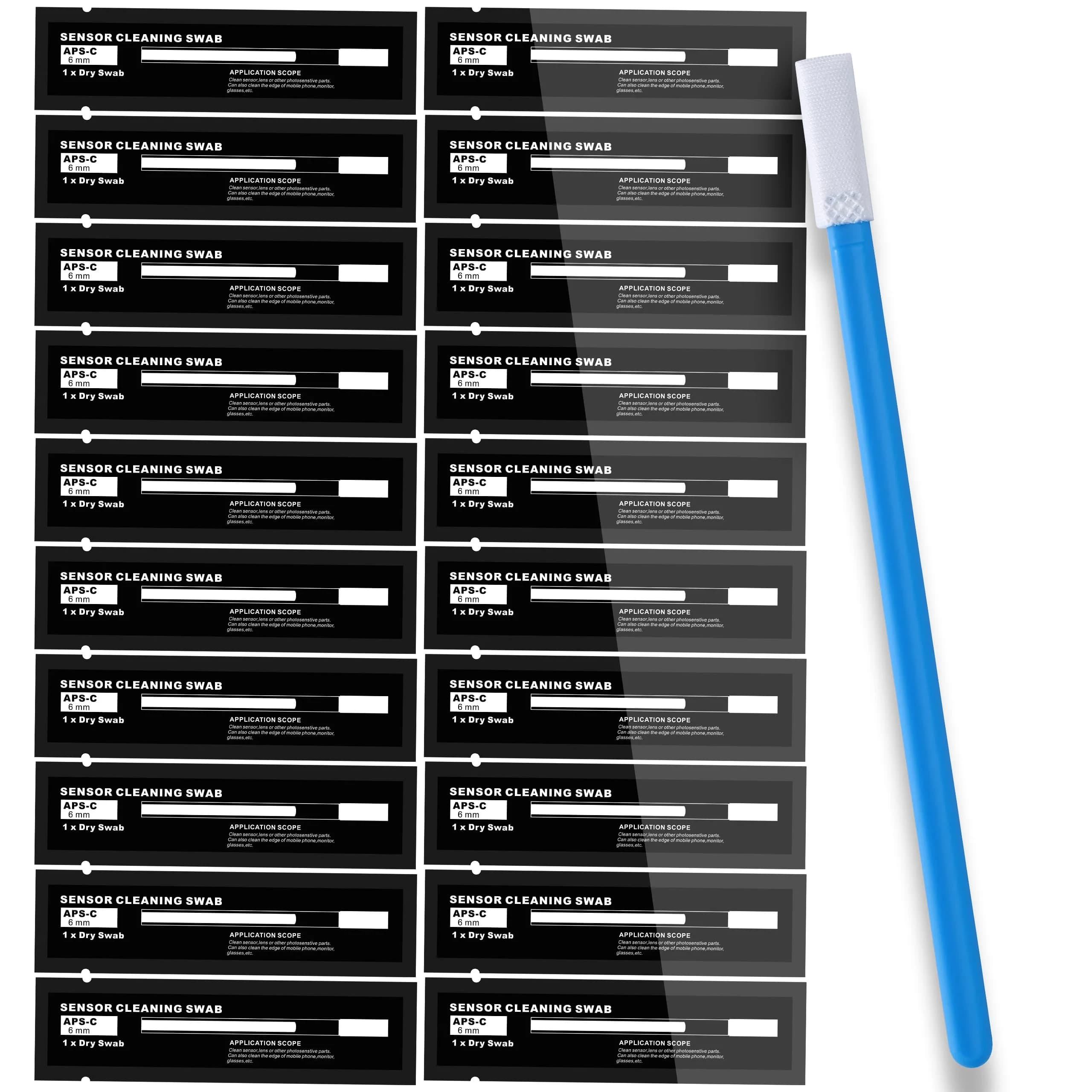 AAWipes 6mm APS-C Sensor Cleaning Swabs (20-Pack) | Laser-Cut Microfiber for DSLR/SLR Cameras - main product image