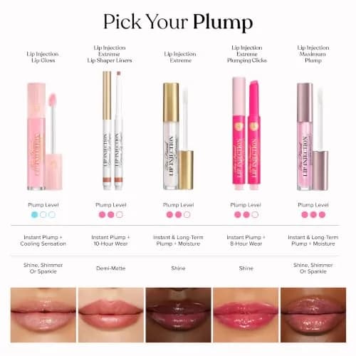 Too Faced Lip Injection Extreme Plumping Clicks 0.05 oz (1.5 g) | Hydrating Lip Plumper with Click Applicator thumbnail 8