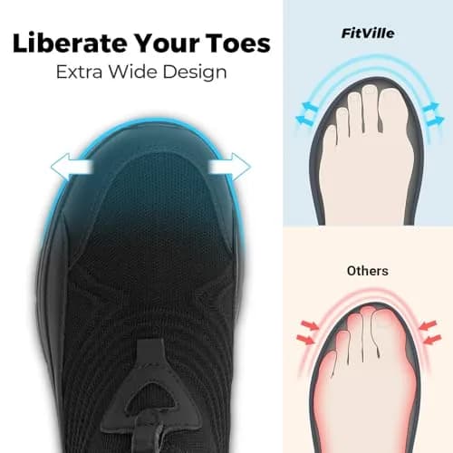 FitVille Men's Extra Wide Slip-On Walking Shoes, Hands-Free Sneakers with Arch Support, 27cm (11 X-Wide) | Comfortable for Standing All Day thumbnail 4