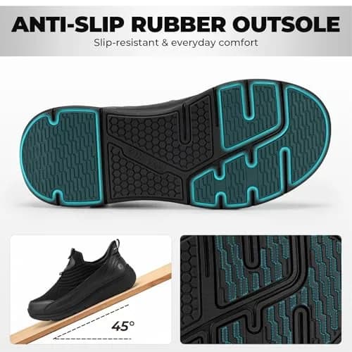 FitVille Men's Extra Wide Slip-On Walking Shoes, Hands-Free Sneakers with Arch Support, 27cm (11 X-Wide) | Comfortable for Standing All Day thumbnail 7