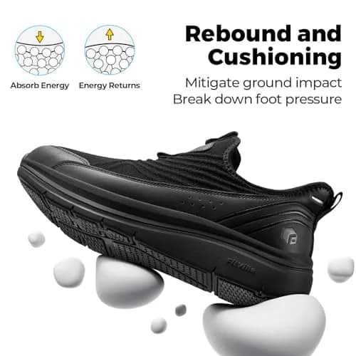 FitVille Men's Extra Wide Slip-On Walking Shoes 13 Wide (43.5 cm) | Hands-Free Comfort for All-Day Standing thumbnail 5