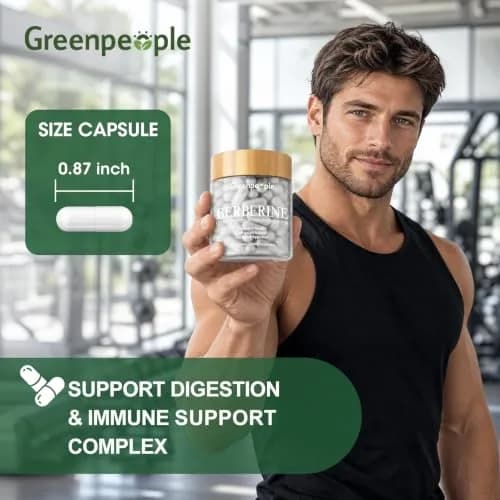 GREENPEOPLE Berberine 1500mg Supplement with Ceylon Cinnamon | Vegan 120 CT for Energy & Immunity thumbnail 8