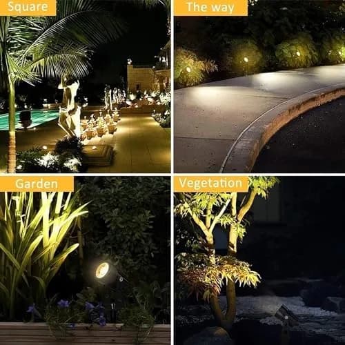 Svater 4 Pack Landscape Lighting Low Voltage IP65 Waterproof 12V Plug in | 250 Lumens Warm White Outdoor Spotlights thumbnail 6