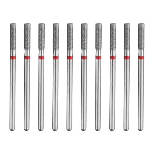 HARFINGTON Diamond Grinding Bit 2.5mm Cylinder Head 10mm Length | Stainless Steel & Diamond Coating, Suitable for Ceramic, Glass, Nails thumbnail 1