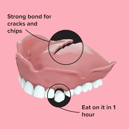 Dentemp Repair-It Advanced Formula Denture Repair Kit 4 Repairs (3.84ml / 0.032kg) | Fixes Cracks, Replaces Loose Teeth thumbnail 5