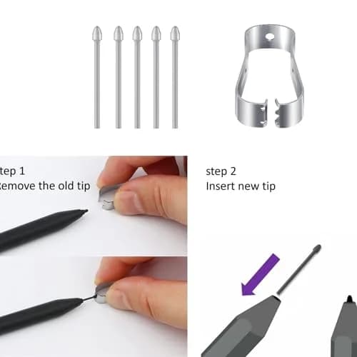 SLQ Replacement S Pen for Samsung Galaxy S25 Ultra 5G | 4096 Pressure Sensor, 5xTips (Black, 18g) thumbnail 7