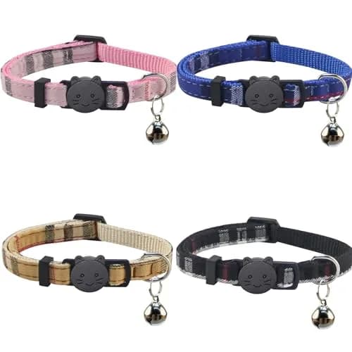 Yizepet Cat Collars with Bells | Breakaway Kitten Collar, Adjustable, Safe & Cute (7.8-10.2 inches) thumbnail 1