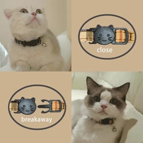Yizepet Cat Collars with Bells | Breakaway Kitten Collar, Adjustable, Safe & Cute (7.8-10.2 inches) thumbnail 3