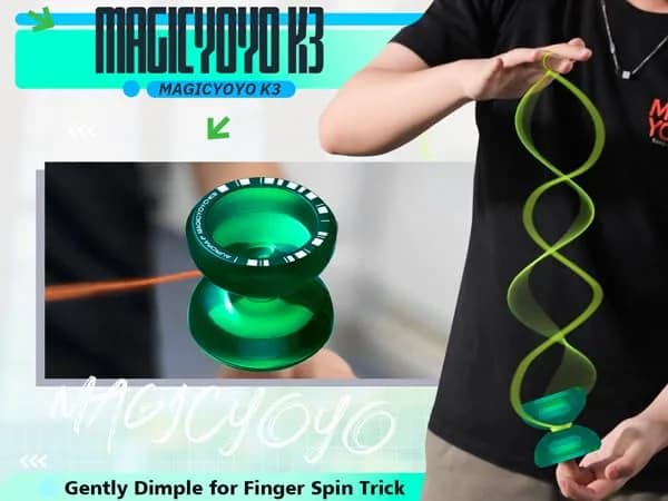 MAGICYOYO K3 Aurora-P Responsive Yoyo for Kids & Beginners 8-12 | Dual-Purpose Plastic Butterfly Yoyo with 12 Strings & Storage Bag thumbnail 3
