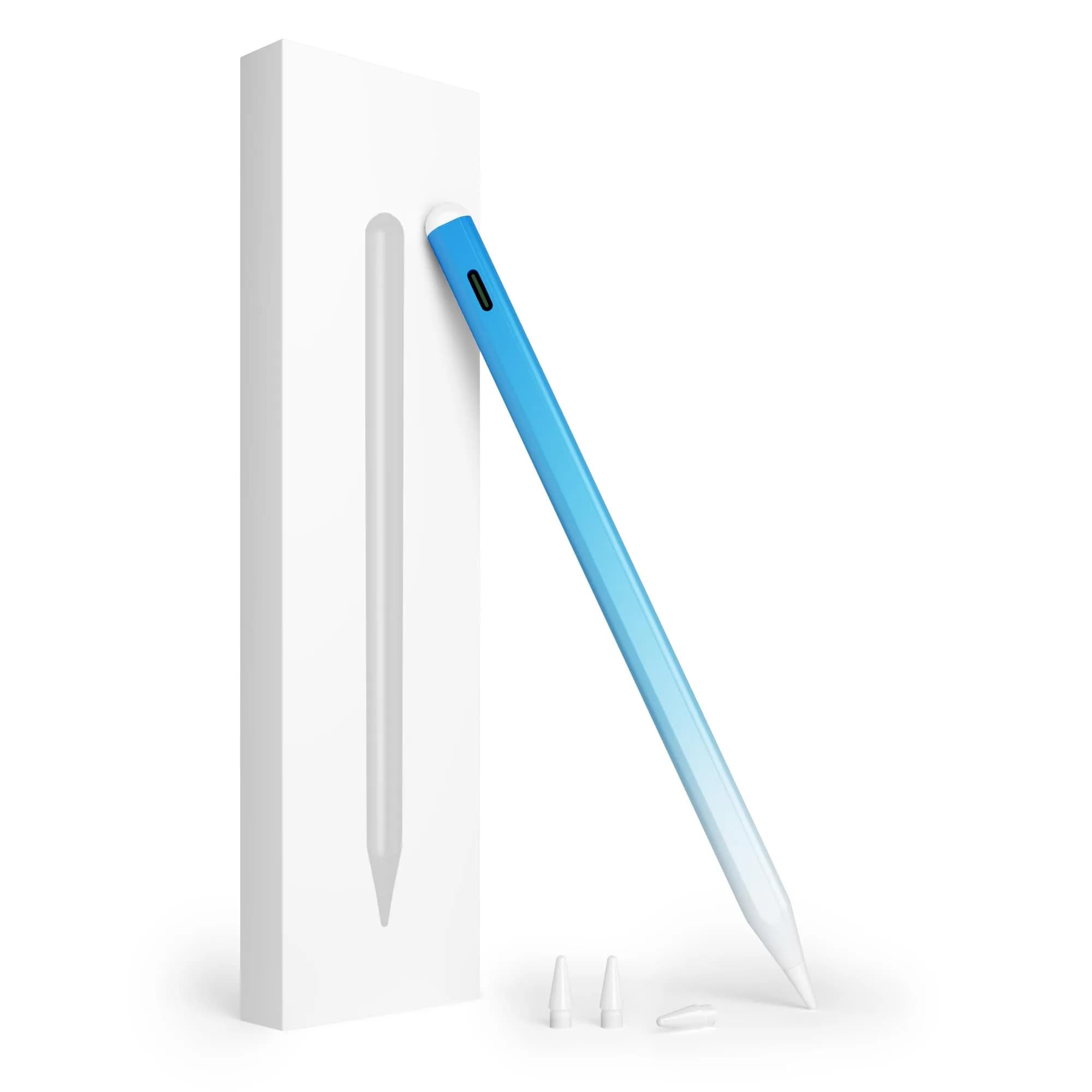 ANYQOO Active Stylus Pen for iPad 2018-2026 | Tilt Sensitivity, Palm Rejection, 20H Battery, Magnetic, Fast Charging — Blue