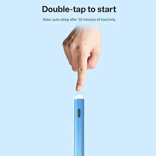 ANYQOO Stylus Pen for iPad 2018-2026, Fast Charge Pencil with Tilt & Palm Rejection, Blue | 16.5 cm (6.5 inches) thumbnail 7