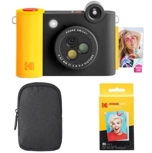 KODAK Smile+ 2-in-1 Digital Instant Camera & Printer 10MP, 2x3" Prints | Black thumbnail 1