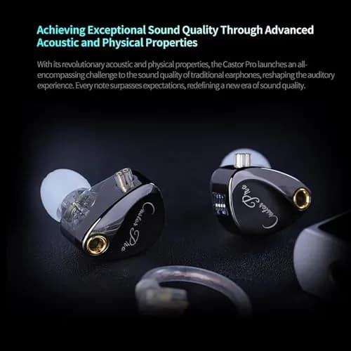 CCA Castor Pro Tunable In Ear Monitor 20-40000Hz | Improved Bass & Custom Sound thumbnail 4
