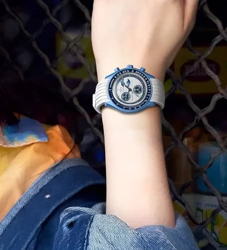 REBANDACE Silicone Watch Strap for Omega x Swatch MoonSwatch 20mm | Curved End, No Gap, Adjustable Fit thumbnail 4
