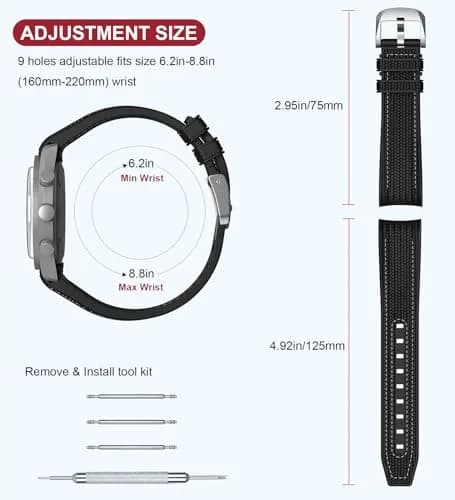 REBANDACE Silicone Watch Strap for Omega x Swatch MoonSwatch 20mm | Curved End, No Gap, Adjustable Fit thumbnail 7