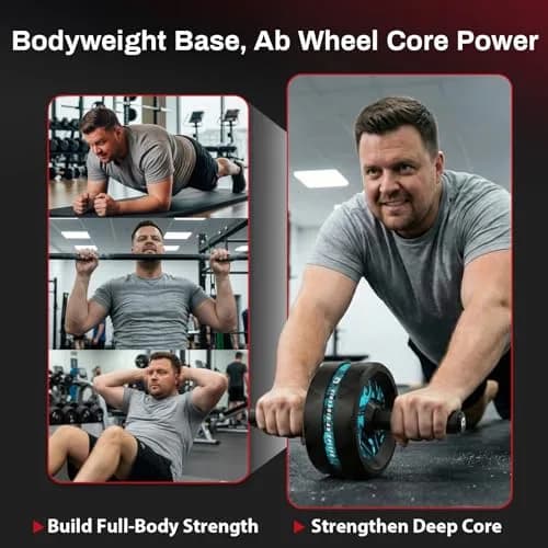 VINSGUIR Ab Roller Wheel for Home Gym, Core & Abs Workout with Knee Pad Set | Supports Up to 200kg thumbnail 4