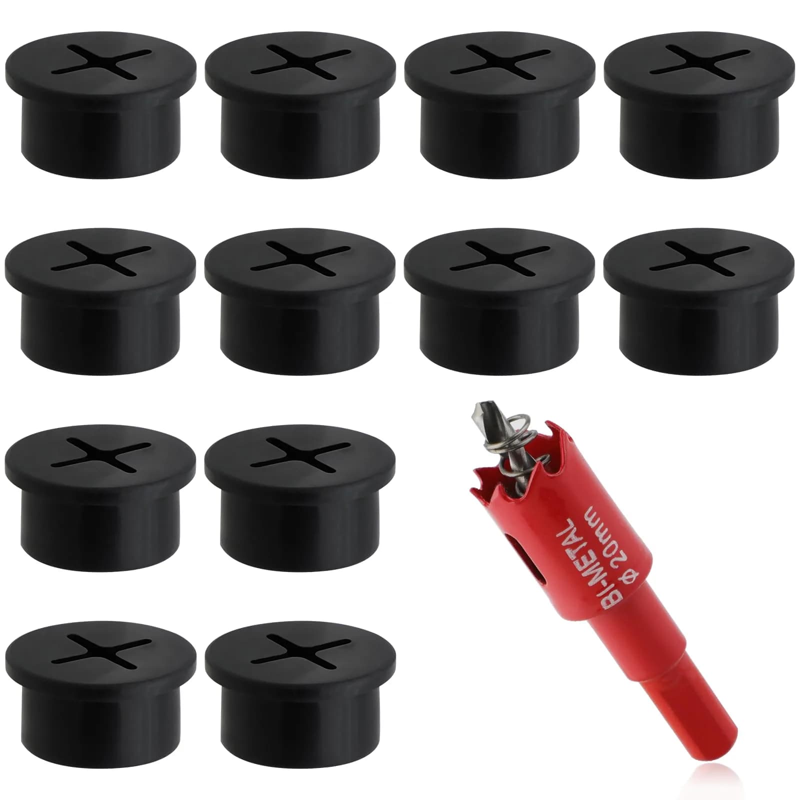 KITANIS 3/4 Inch(20mm) Desk Grommet | Durable Silicone Cable Hole Cover for Cables & Wires