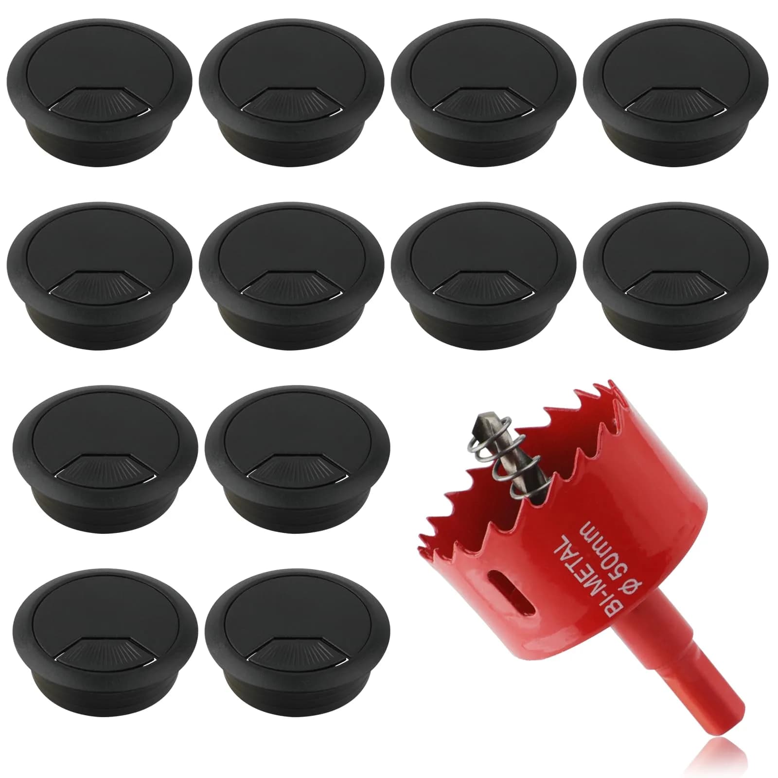 KITANIS 2 Inch(50mm) Desk Grommet | Wire Cable Hole Cover for Furniture & Cables
