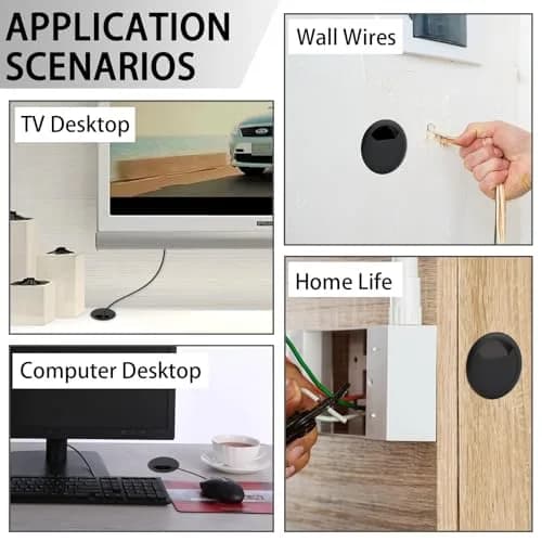 KITANIS 2 Inch(50mm) Desk Grommet | Wire Cable Hole Cover for Furniture & Cables thumbnail 7