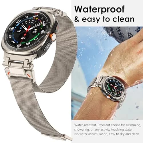 NewWays Milanese Loop for Galaxy Watch Ultra 47mm | Magnetic Stainless Steel Strap for Men thumbnail 6