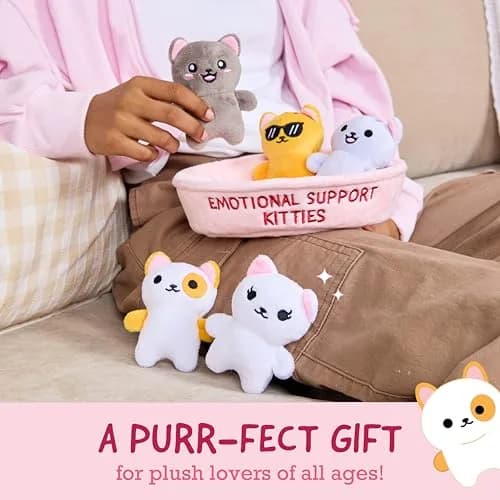 WHAT DO YOU MEME? Emotional Support Kitties Plush Toy Set 3.25 inches (8.25 cm) | ASTM-Tested Educational Toy thumbnail 2