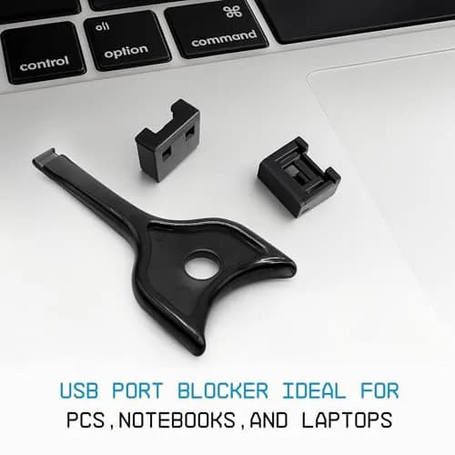PortPlugs USB-A Port Blockers 50 Pack with 3 Keys | Secure Physical Access Control thumbnail 8