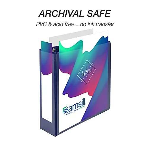 Samsill 3 Inch D-Ring Binder, Blue, 12 Pack | Holds 600 Sheets, 100% Recycled Chipboard thumbnail 5
