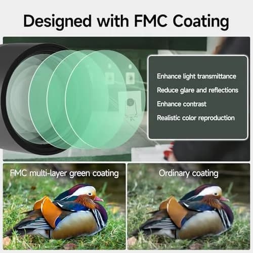 SVBONY SV28 Spotting Scope 20-60x80mm | FMC Coating, Long Range, with Phone Adapter & Tripod thumbnail 4