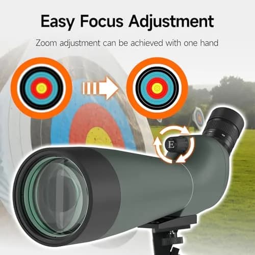SVBONY SV28 Spotting Scope 20-60x80mm | FMC Coating, Long Range, with Phone Adapter & Tripod thumbnail 5