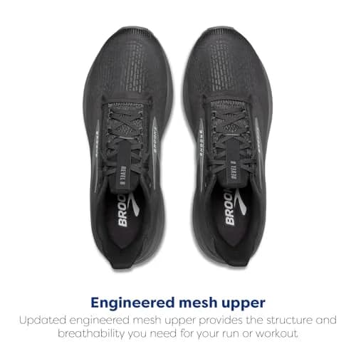 Brooks Revel 8 Neutral Running & Walking Shoe - Primer Grey/Blackened Pearl 10 Wide | Breathable, Cushioned, Versatile thumbnail 4