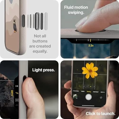 TineeOwl iPhone 16 Pro Max Magnetic Case with Camera Control Button, 16.6cm (6.5in) | Grippy Stone Textured TPU thumbnail 3