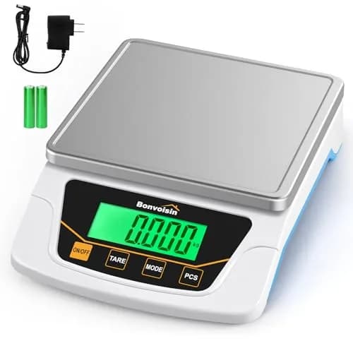 Bonvoisin Digital Gram Scale 6000g x 0.1g Lab Scale with 6 Units | Precision Weighing for Labs & Jewelry thumbnail 1